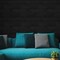 Tempaper Wood Planks Textured Peel and Stick Wallpaper Shiplap Black